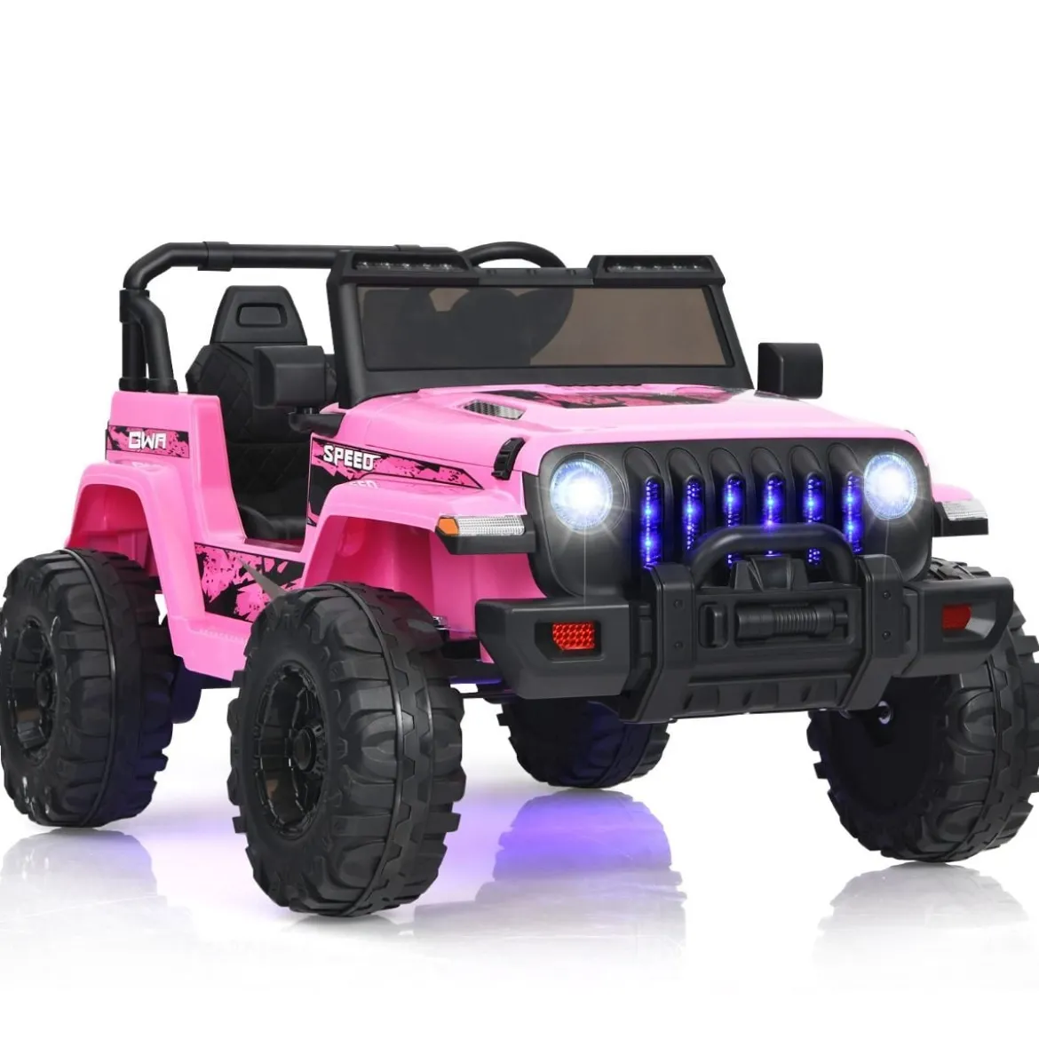 Kinder Elektroauto mit 2,4G-Fernbedienung & MP3 & Hupe 12V Elektro Kinderauto Rosa