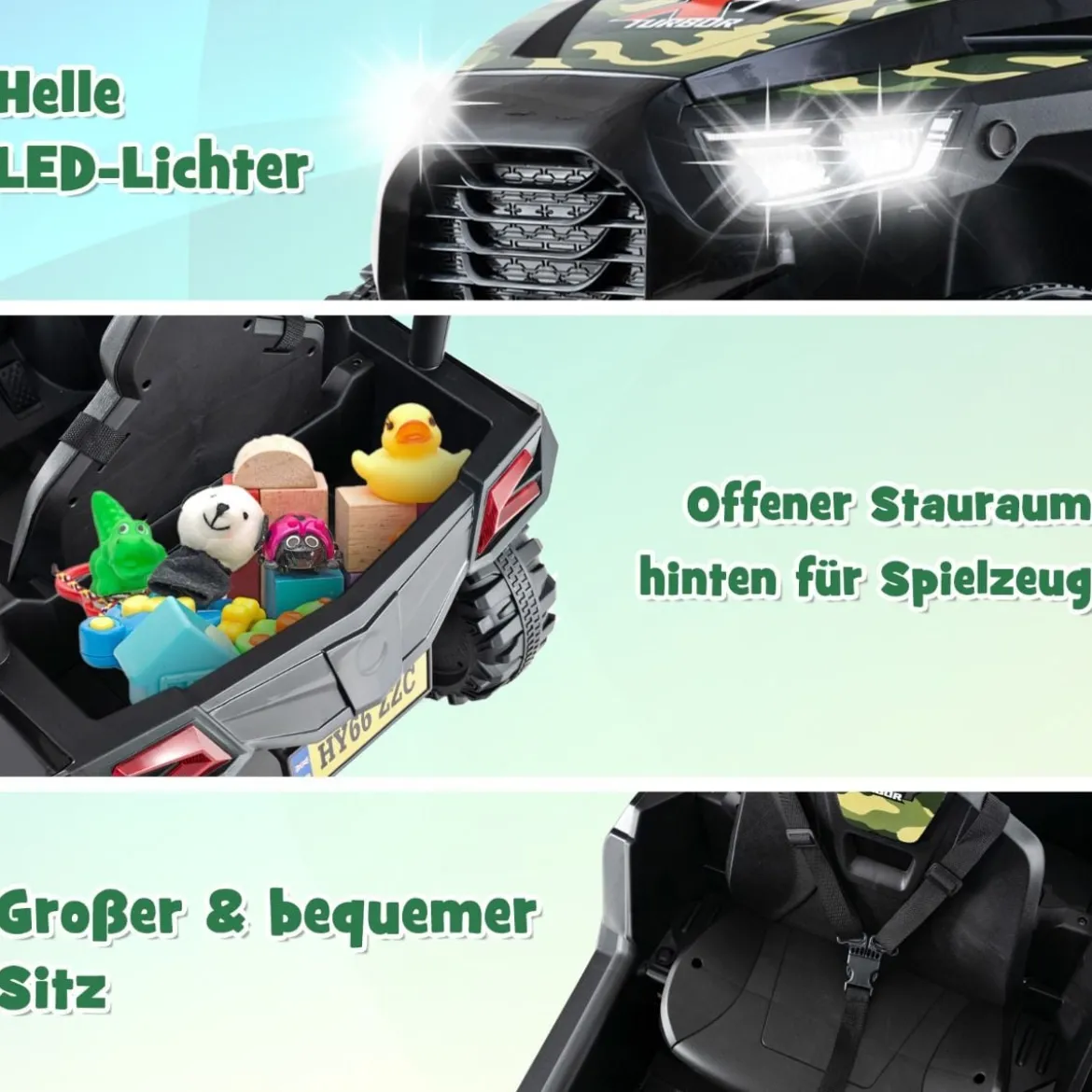 Kinder Elektroauto mit 2,4G Fernsteuerung 24V Elektrofahrzeuge UTV für Kinder ab 3 Jahre