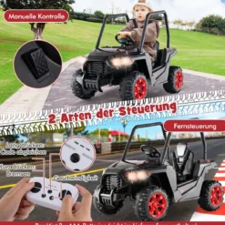 Kinder Elektroauto mit 2,4G Fernsteuerung 24V Elektrofahrzeuge UTV für Kinder ab 3 Jahre