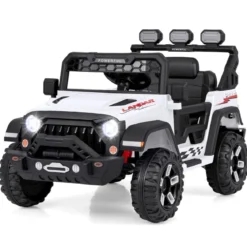 Kinder Elektroauto mit 2,4G Fernbedienung & USB & Licht & Musik 12V Kinderauto Jeep Auto
