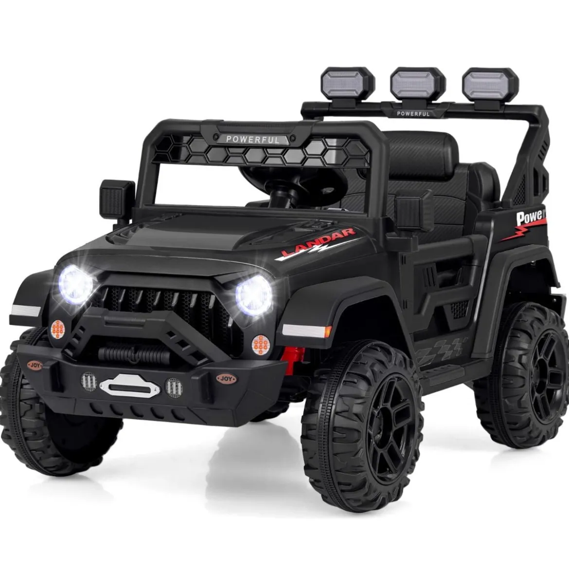 Kinder Elektroauto mit 2,4G Fernbedienung & USB & Licht & Musik 12V Kinderauto Jeep Auto