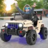 Kinder Elektroauto mit 2,4G-Fernbedienung & MP3 & Hupe 12V Elektro Kinderauto Khaki