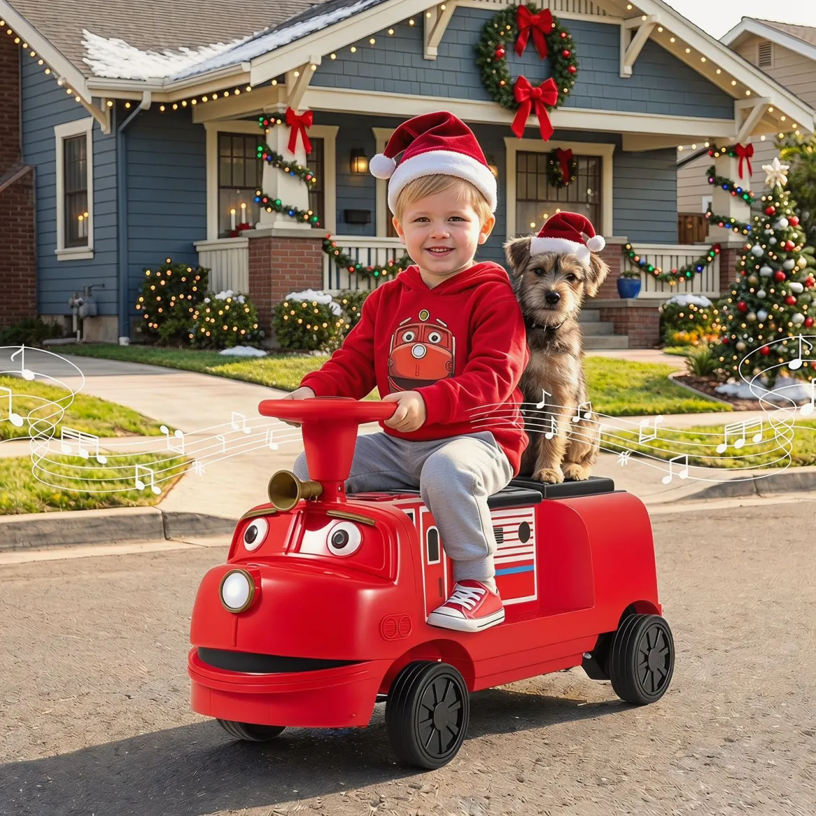 Kinder Elektroauto 12 V Kinderauto Elektrisch mit 2 Sitzen & 2 Motoren 95 x 41 x 51 cm Rot