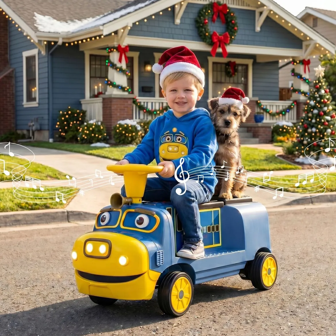 Kinder Elektroauto 12V Kinderauto Elektrisch mit 2 Sitzen & 2 Motoren 95 x 41 x 51 cm Blau