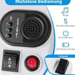 Kinder Elektro Motorrad mit Musik & LED & Stützrädern Elektromotorrad für Kinder ab 3 Jahren
