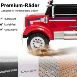 Kinder-Elektro-Traktor Optimus Prime Muldenkipper für Kinder 106,5 x 63,5 x 70 cm Rot