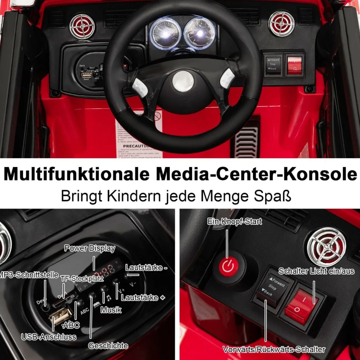 Kinder-Elektro-Traktor Optimus Prime Muldenkipper für Kinder 106,5 x 63,5 x 70 cm Rot