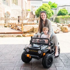 Kinderfahrzeug Akkubetriebenes Elektrofahrzeug mit Fernbedienung 123,5 x 70,3 x 71,3 cm Schwarz