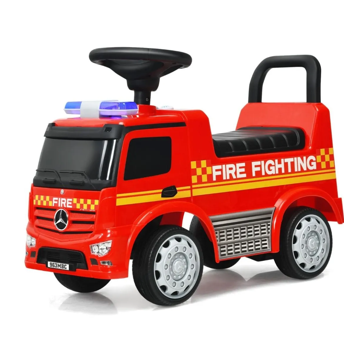 Kinder-Feuerwehrauto lizenzierter Mercedes Benz Schiebeauto 62 x 29 x 43 cm Rot