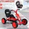 Kinder Gokart Verstellbarer Sitz Pedal Vorwärts Rückwärts Reifen Outdoor für 3-8 Jahre Rot