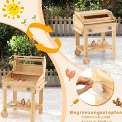 Kinder Grill-Spielset mit Spiel-Lebensmitteln & Grill-Werkzeugen & Zubehör Küchen Set