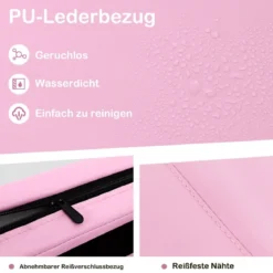 Kinder Gymnastikstange mit Gymnastikmatte Höhenverstellbar Reckstange 90-130 cm Rosa