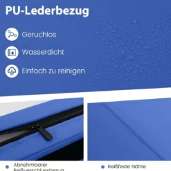 Kinder Gymnastikstange mit Gymnastikmatte Höhenverstellbar Reckstange 90-130 cm Blau