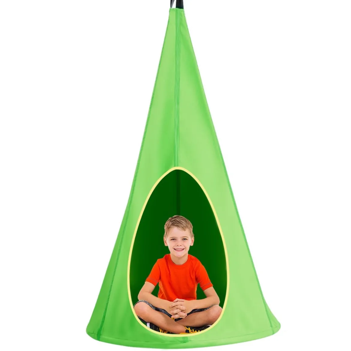 Kinder Hängehöhle Hängesessel Hängezelt Hängehöhle Hängesessel Kinder Fly Schaukel 80x80x140cm Grün