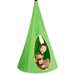 Kinder Hängehöhle Hängesessel Hängezelt Hängehöhle Hängesessel Kinder Fly Schaukel 80x80x140cm Grün