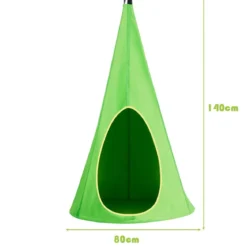 Kinder Hängehöhle Hängesessel Hängezelt Hängehöhle Hängesessel Kinder Fly Schaukel 80x80x140cm Grün