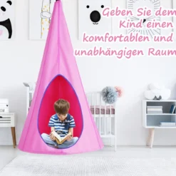 Kinder Hängehöhle Hängesessel Kinder Pod Hängesessel Hängezelt Hängehöhle Hängesessel 80x80x140cm Rosa