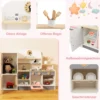 Kinderküche aus Holz mit Dustabzughaube & Kühlschrank & Wasserhahn & Küchenutensilien