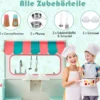 Kinderküche Doppelseitiges Kochspielzeug mit Wasserhahn Spüle Herd Ofen 71 x 53 x 91,5 cm