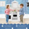Kinderküche inkl. Spielzubehör Spielküche mit Waschmaschine & Mikrowelle 78 x 29 x 93 cm Weiß