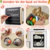 Kinderküche mit Zubehör Spielküche mit Schreibtafel Eismaschine Spüle Spielzeugküche Weiß