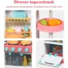 Kinder Küchen Kochset Kinderküche mit Spieluhr und Lichtern Spielzeugküche für Kleinkinder Rosa