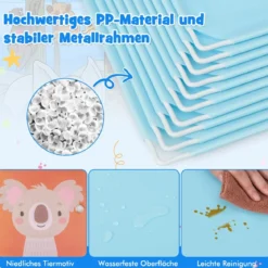 Kinder Kleiderschrank aus Kunststoff mit 12 Würfeln Kinderregal mit Türen & 2 Aufhänger