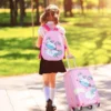 Kinderkoffer 2-Teiliges Kinder-Gepäckset Handgepäck- und Rucksack-Set Rosa
