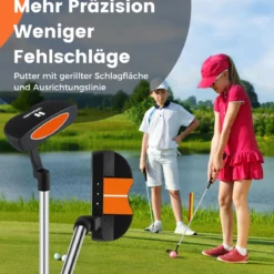 Kinder Komplettes Golf-Schlägerset Rechtshänder Golfset für Kinder von 8-10 Jahren Orange