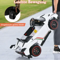 Kinder Lamborghini Elektroauto mit Fernbedienung & LED Scheinwerfer & Hupe & Musik Kinderfahrzeug