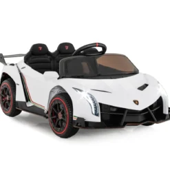 Kinder Lamborghini Elektroauto mit Fernbedienung & LED Scheinwerfer & Hupe & Musik Kinderfahrzeug
