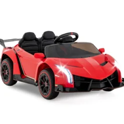 Kinder Lamborghini Elektroauto mit Fernbedienung & LED Scheinwerfer & Hupe & Musik Kinderfahrzeug