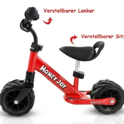 Kinderlaufrad Kinder Fahrrad Lauflernrad Rot 66 x 38 x 55 cm
