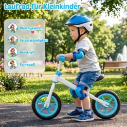 Kinderlaufrad mit Höhenverstellbarem Lenker für Kinder ab 3 Jahren Tragkraft 20 kg Blau