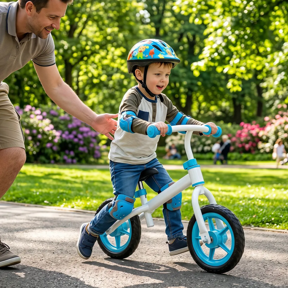 Kinderlaufrad mit Höhenverstellbarem Lenker für Kinder ab 3 Jahren Tragkraft 20 kg Blau