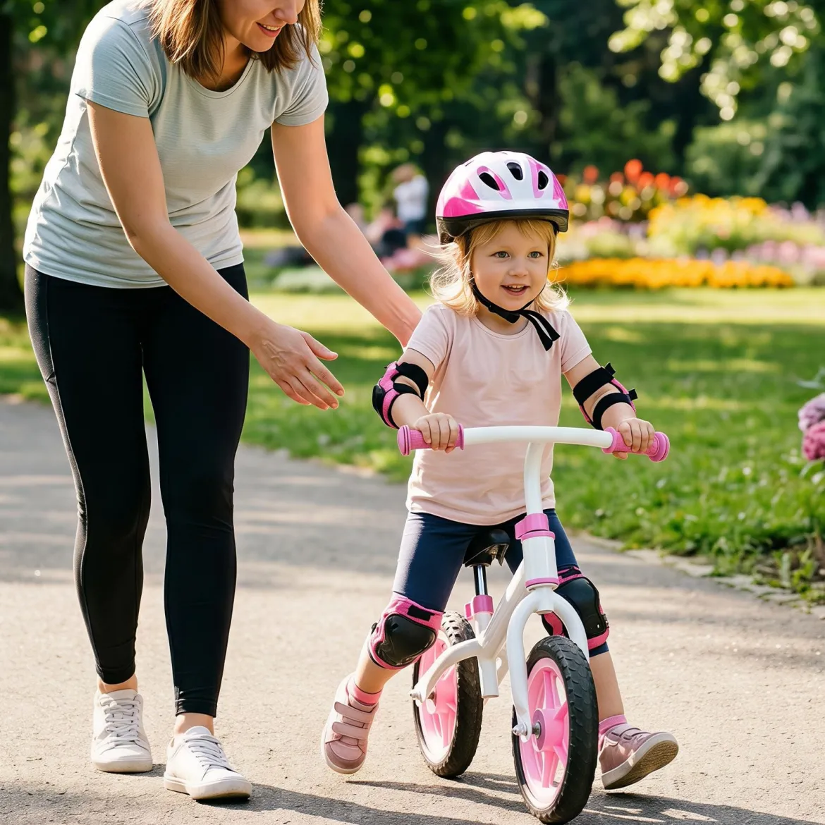 Kinderlaufrad mit Höhenverstellbarem Lenker für Kinder ab 3 Jahren Tragkraft 20 kg Rosa