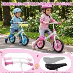 Kinderlaufrad mit Höhenverstellbarem Lenker für Kinder ab 3 Jahren Tragkraft 20 kg Rosa