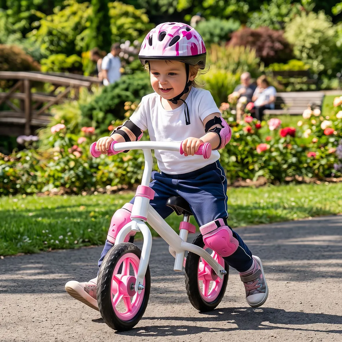 Kinderlaufrad mit Höhenverstellbarem Lenker für Kinder ab 3 Jahren Tragkraft 20 kg Rosa