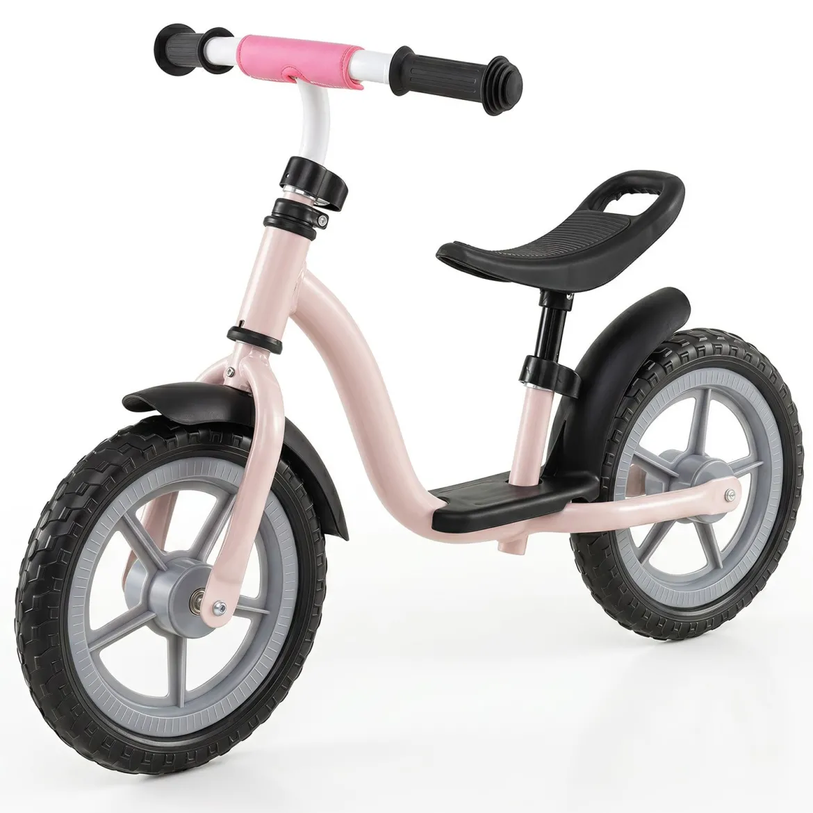 Kinderlaufrad mit Mehrfach Verstellbarem Sattel & Lenker für Kinder ab 3 Jahren Rosa