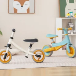 Kinder Laufrad ohne Pedal Höhenverstellbares Lauflernrad mit Begrenzter Lenkung & 2 Rädern Weiß