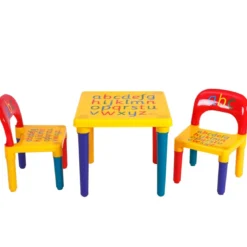 Kindermöbel 3 tlg. Kindersitzgruppe inkl.Kinderstuhl und Tisch Farbig