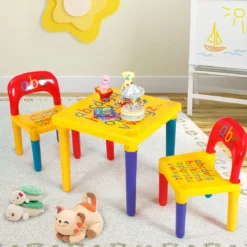 Kindermöbel 3 tlg. Kindersitzgruppe inkl.Kinderstuhl und Tisch Farbig