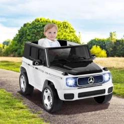 Kinder Mercedes-Benz Elektroauto mit 2,4G Fernbedienung & Scheinwerfer 12V Elektrofahrzeug