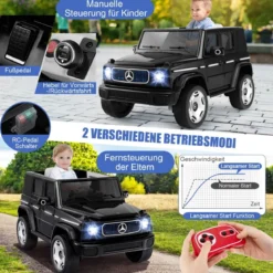 Kinder Mercedes-Benz Elektroauto mit 2,4G Fernbedienung & Scheinwerfer 12V Elektrofahrzeug