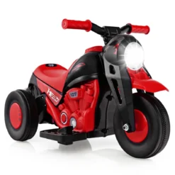 Kinder Motorrad mit Seifenblasenmaschine & Musik & LED Scheinwerfer Kindermotorrad Rot
