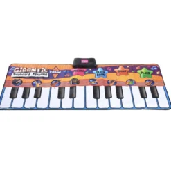 Kinder Musikmatte Klaviermatte Spielteppich Spielmatte Musik mit 8 Instrumenten 180x74cm