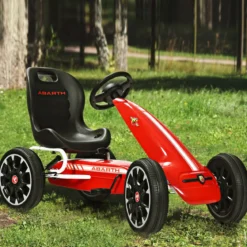 Kinder Pedal Go Kart Gokart mit verstellbarem Sitz Tretauto Pedal Gokart Tretfahrzeug Kinderfahrzeug für Kinder Rot