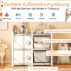 Kinderregal mit 4 Aufbewahrungsboxen & Bücherregal Spielzeugregal 78 x 32 x 78 cm