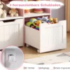 Kinderregal mit Boxen & 5 Fächern & 3 Schubladen Bücherregal auf Rollen Kinderschrank Rosa
