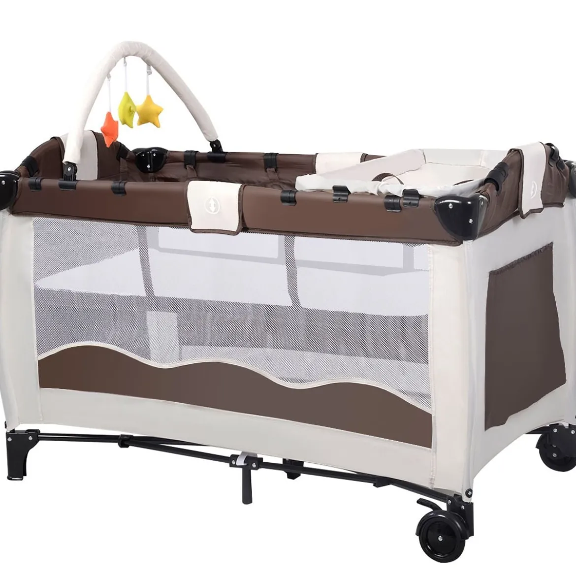 Kinderreisebett Babybett Wiege Inkl. Matratze und Zubehör
